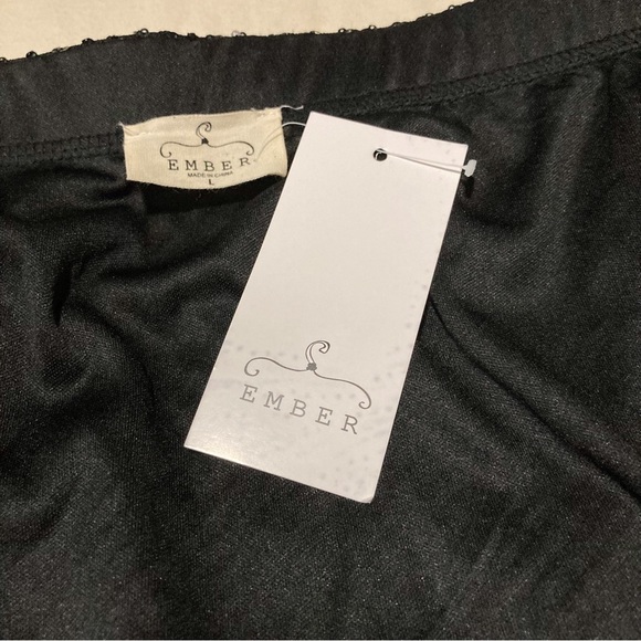 Ember Asymmetrical Handkerchief Black Sequin Midi Skirt - Picture 4 of 8